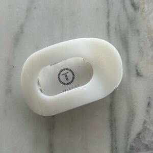 Teleties White Hair Tie Case - Compact Travel Storage